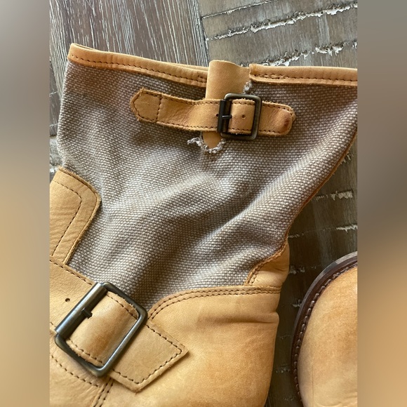 Anthropologie Lockeed tan burnished ankle boots booties. Made in Italy size 37 - Picture 6 of 11